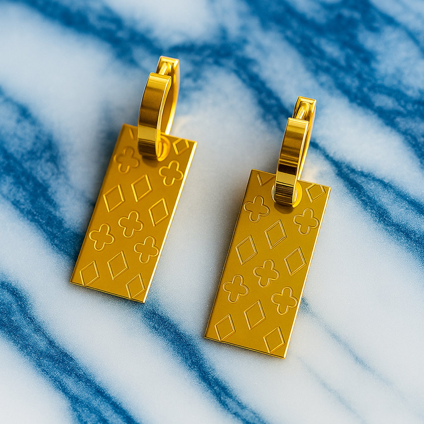 Charmed Plaque Hoop Earrings
