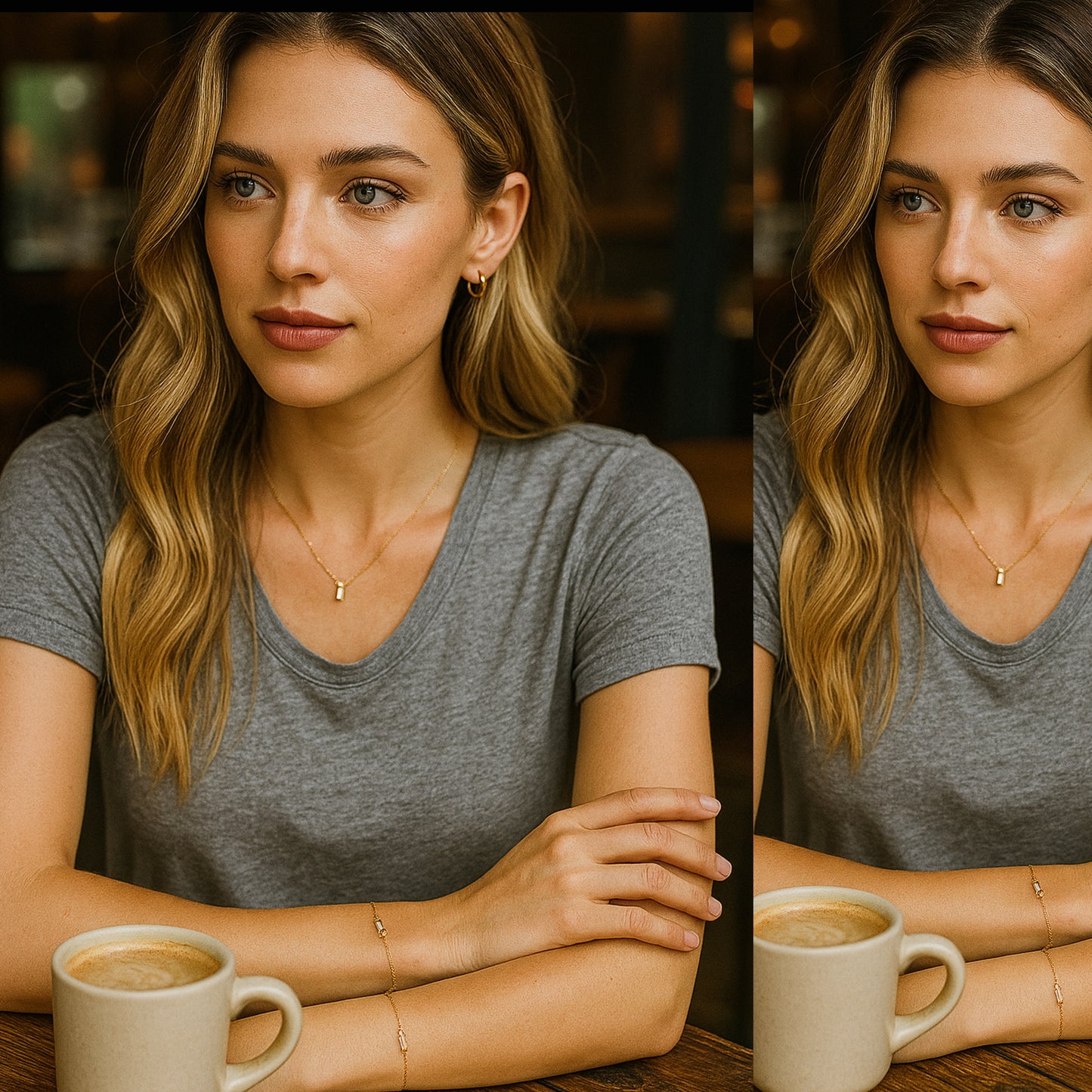 Golden Radiance Jewelry Set – Necklace & Bracelet || Anti-Tarnish ||