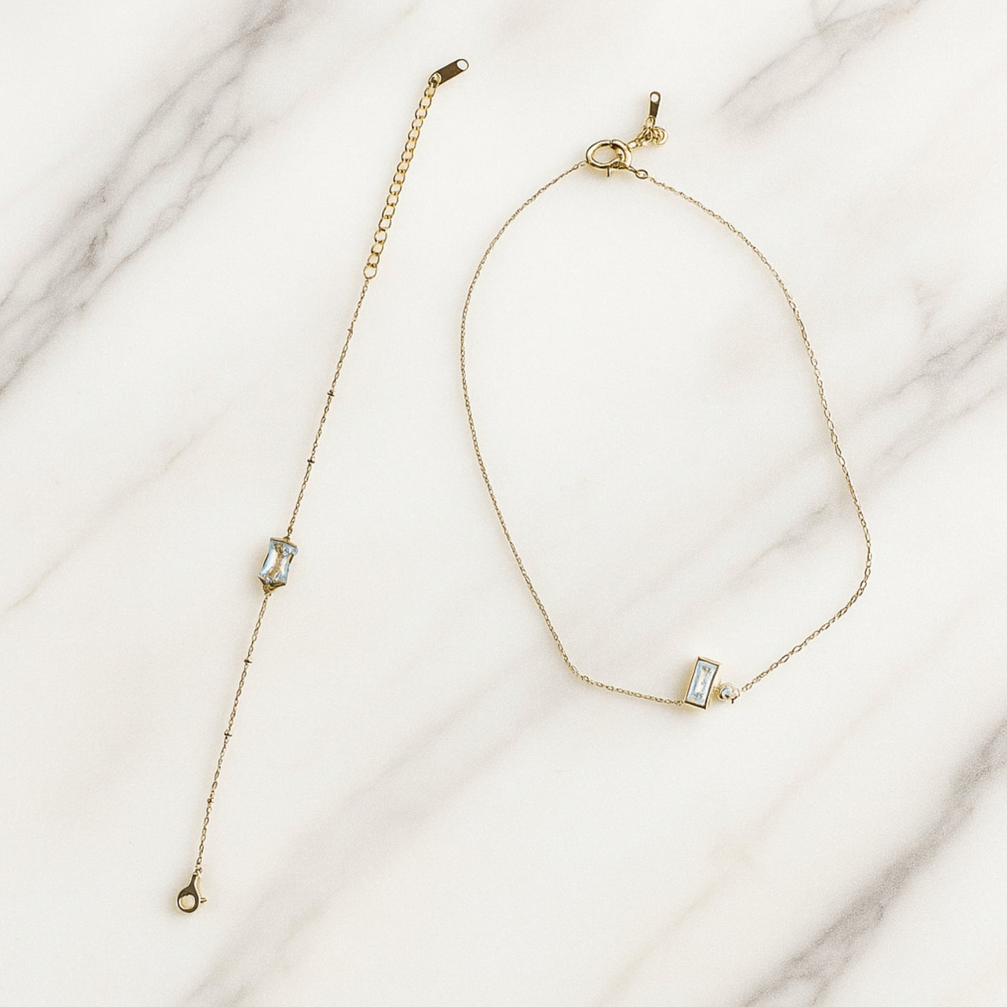 Golden Radiance Jewelry Set – Necklace & Bracelet || Anti-Tarnish ||