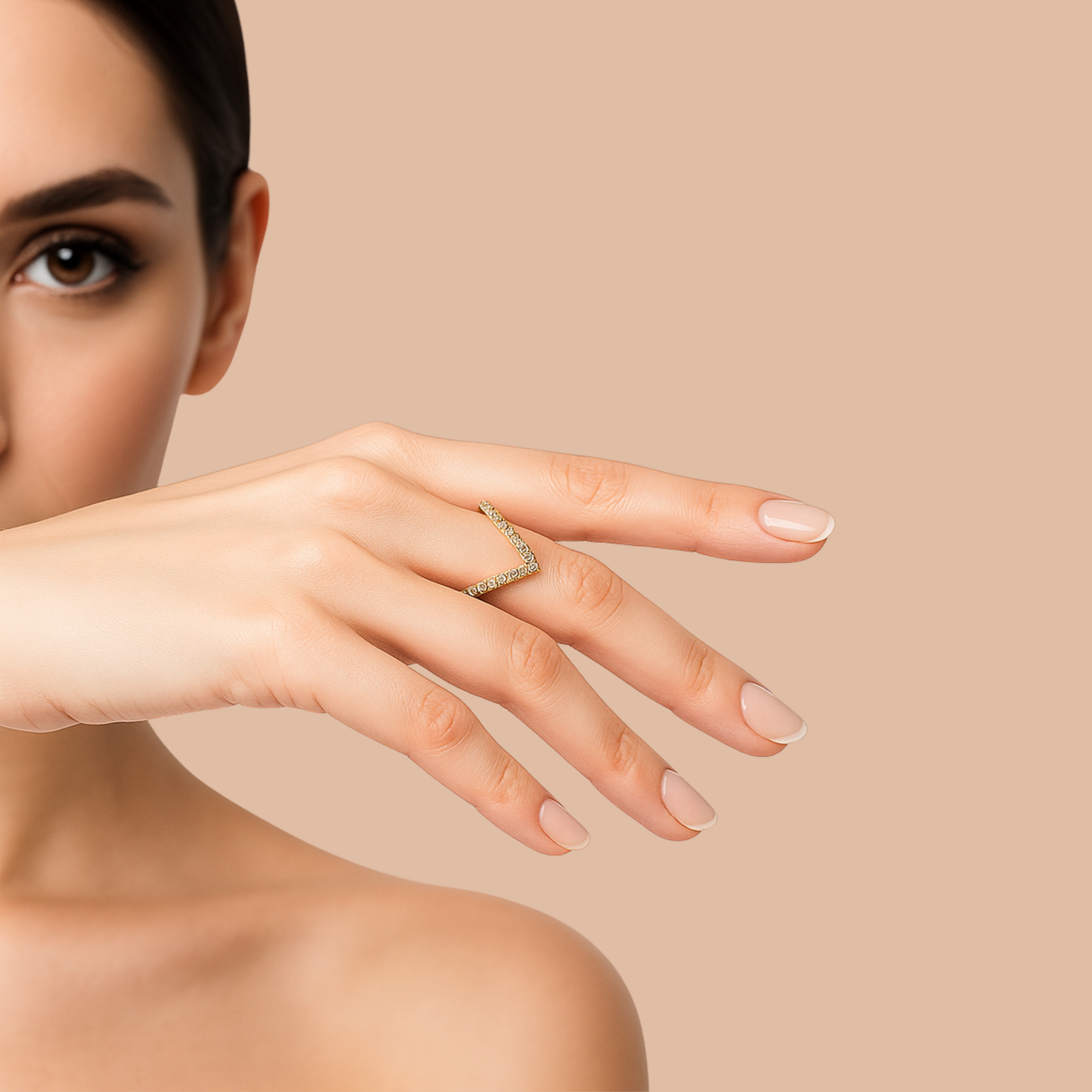 The Lumina Eternity Ring: ||Golden||Free Size ||