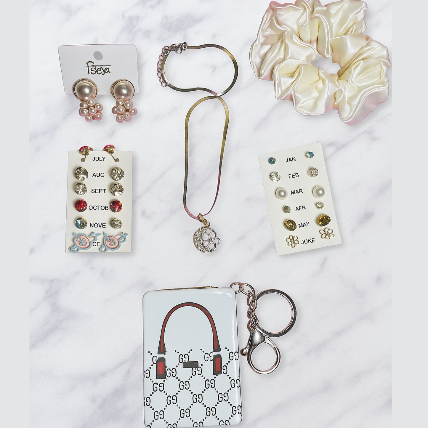 ✨ Trendy Jewelry & Accessories Combo – 5 in 1 ✨