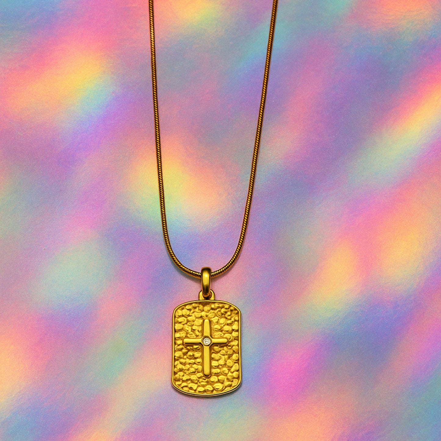 The Midas Cross Necklace:||Anti-Tarnish||
