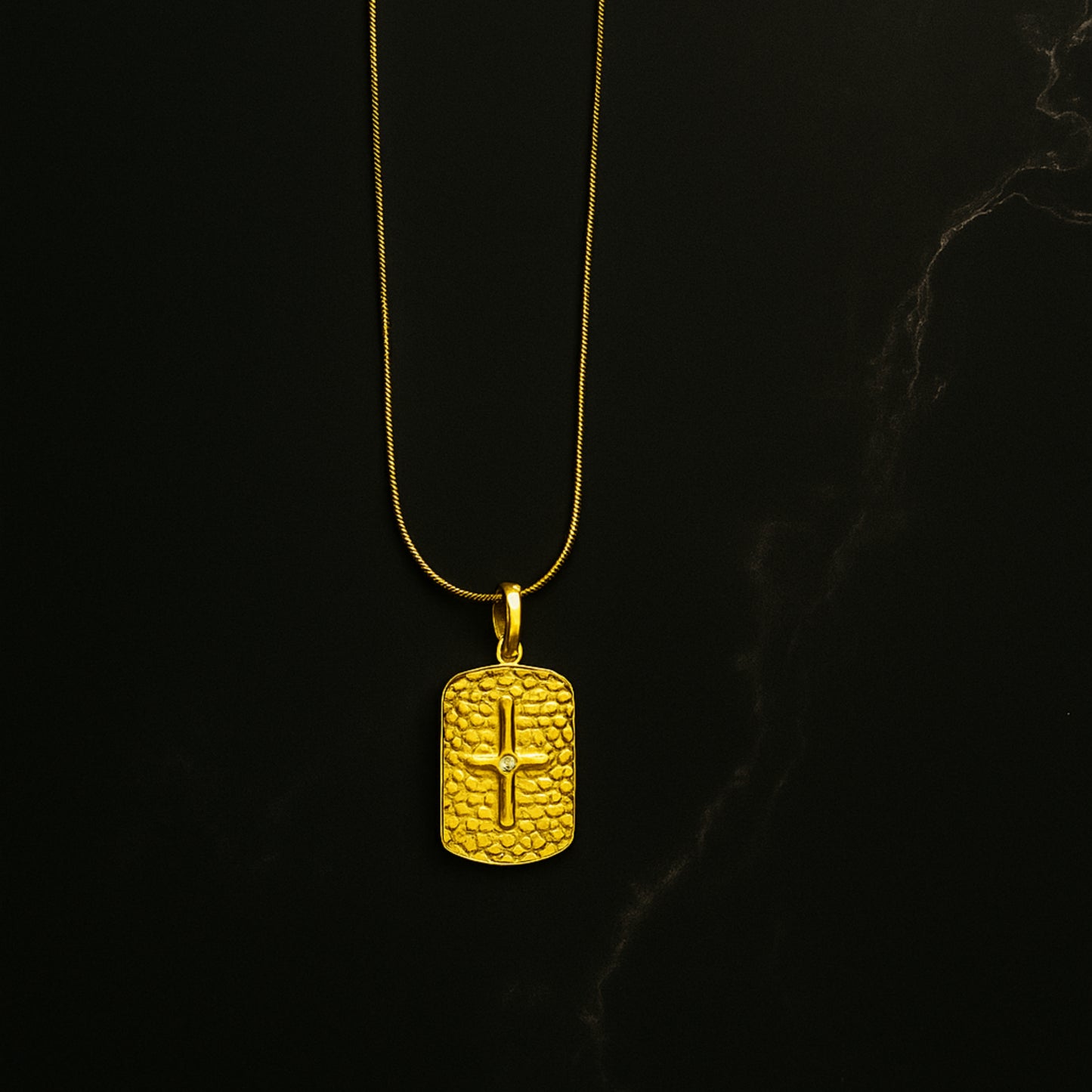 The Midas Cross Necklace:||Anti-Tarnish||