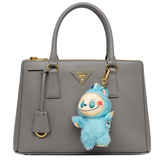 Random Colour Big Labubu Doll Plush Bag Charm.