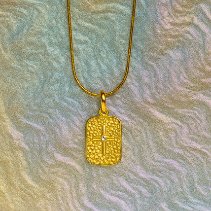 The Midas Cross Necklace:||Anti-Tarnish||