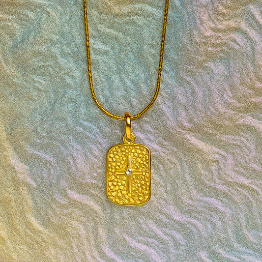 The Midas Cross Necklace:||Anti-Tarnish||