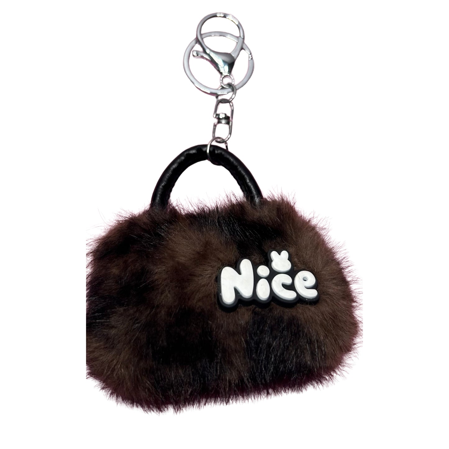Plush "Nice" Bag Charm.