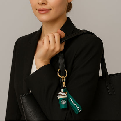 Starbucks Frappuccino Keychain & Bag Charm – Green Edition.