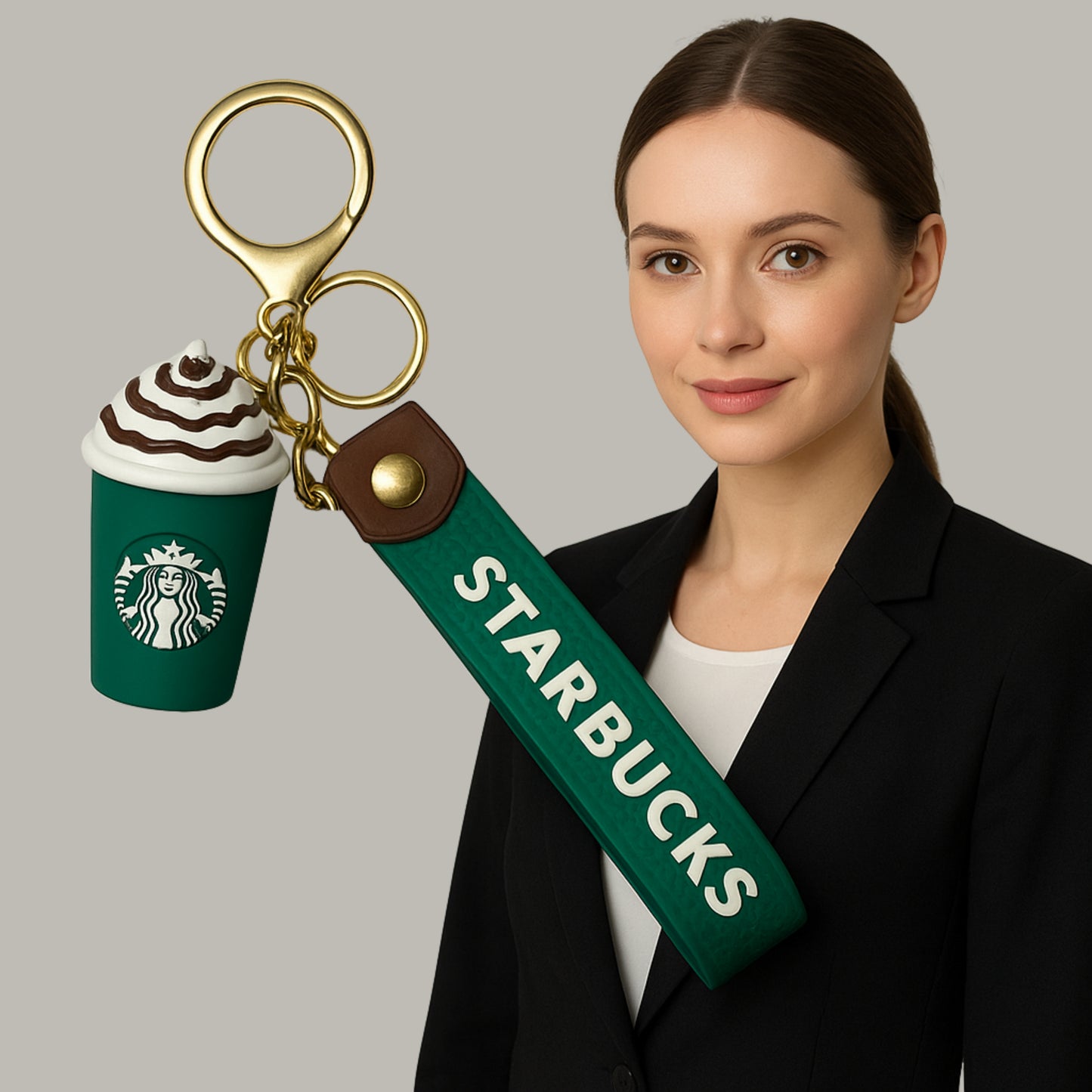 Starbucks Frappuccino Keychain & Bag Charm – Green Edition.