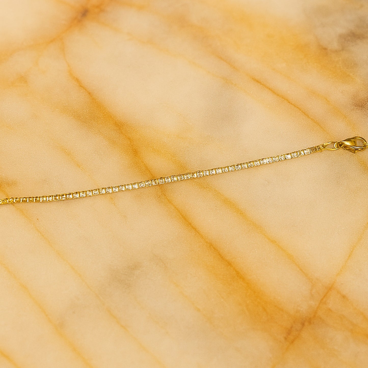 Eternal Shine Tennis Bracelet – Gold-Tone with Sparkling CZ Stones & Anti-Tarnish Finish