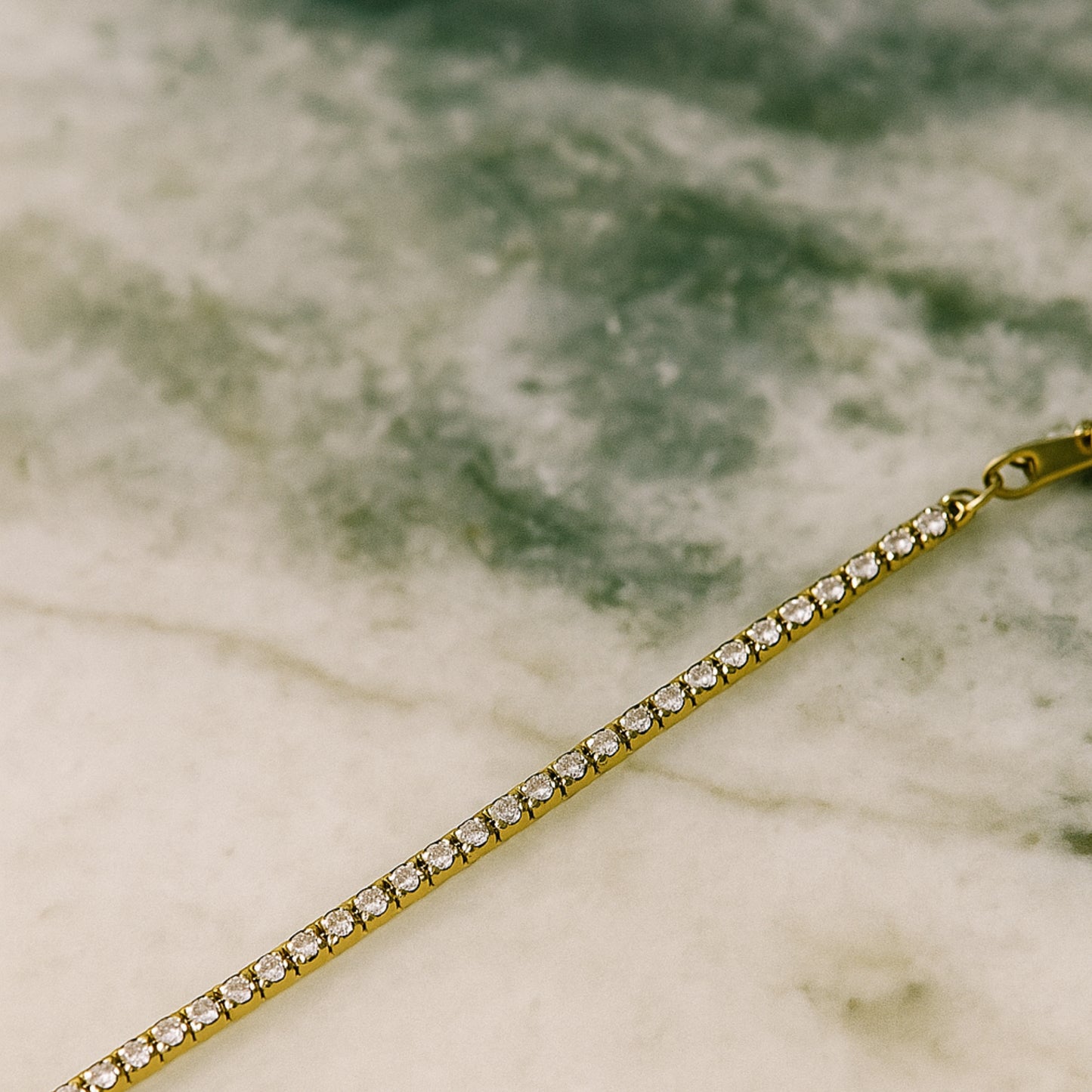 Eternal Shine Tennis Bracelet – Gold-Tone with Sparkling CZ Stones & Anti-Tarnish Finish