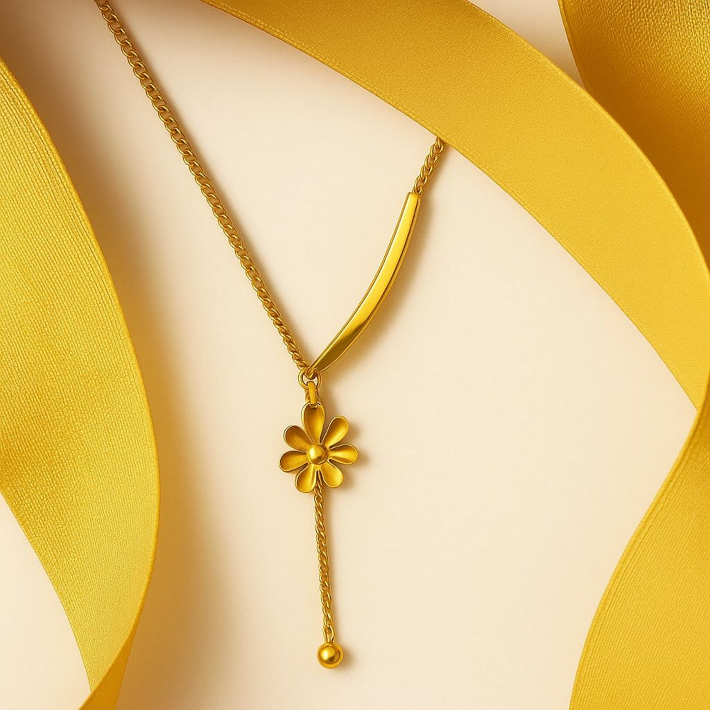 Golden Bloom Necklace || Anti Tarnish||