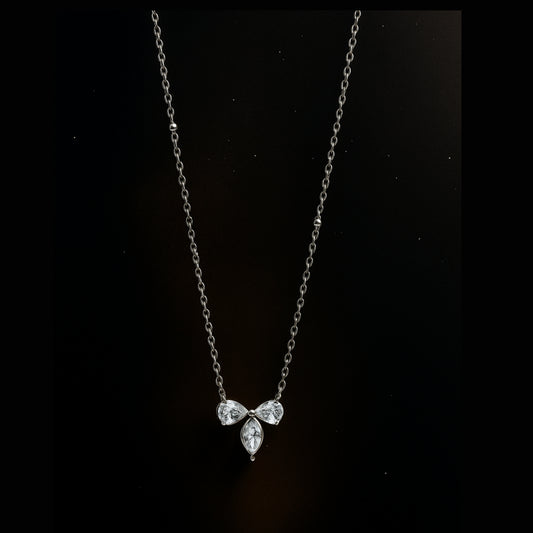 Silver Crystal Bloom Necklace || Anti-Tarnish ||