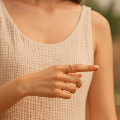 The Lumina Eternity Ring: ||Golden||Free Size ||