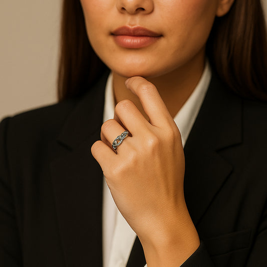EternaLink Silver Free-Size Ring