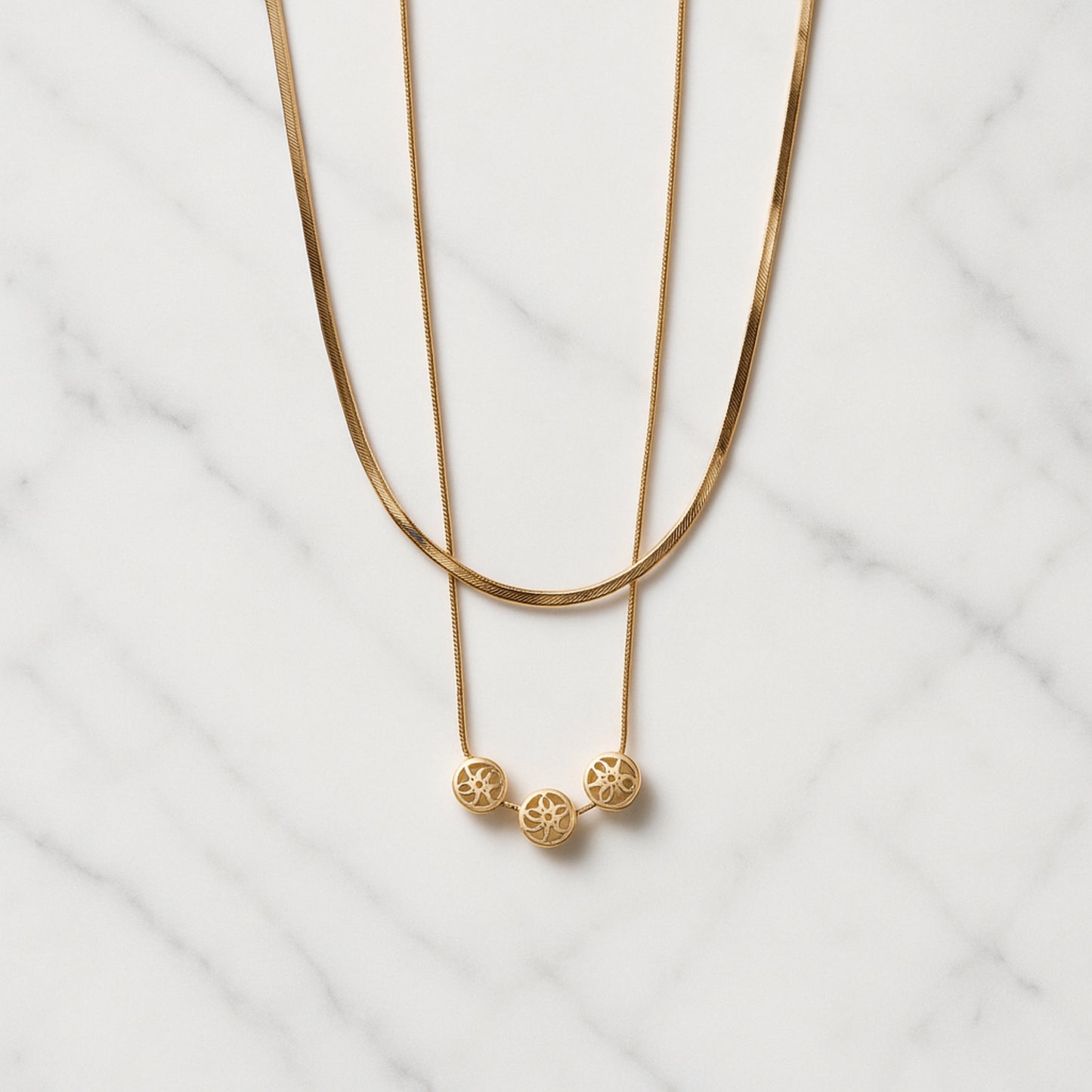 The Golden Aura Necklace: ||Anti-Tarnish||