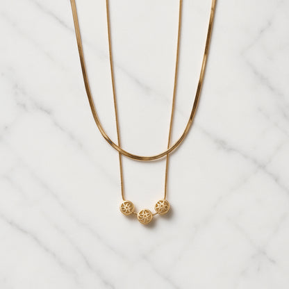 The Golden Aura Necklace: ||Anti-Tarnish||