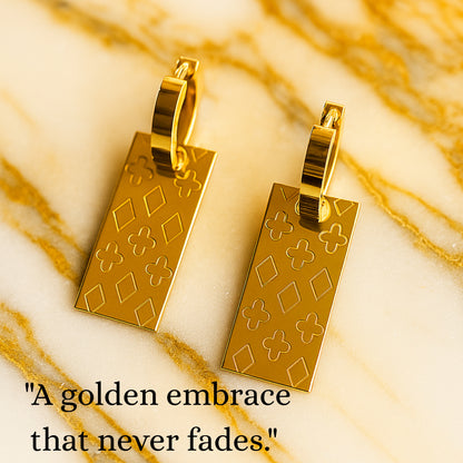 Charmed Plaque Hoop Earrings